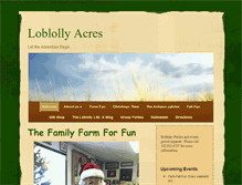 Tablet Screenshot of loblollyacres.com